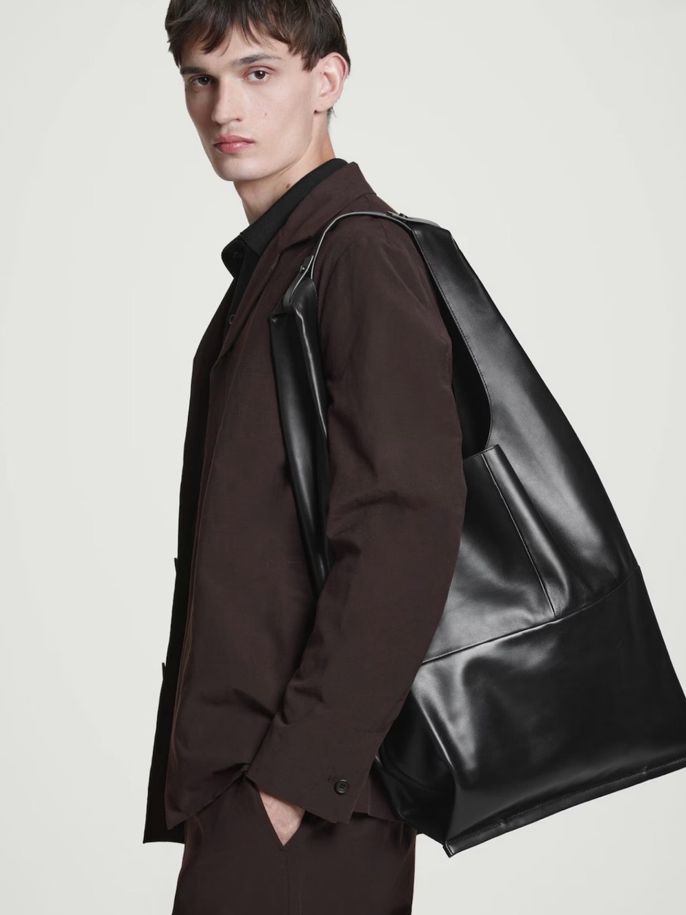COS SLOUCHY TOTE BAG LEATHER - Picture 2 of 7